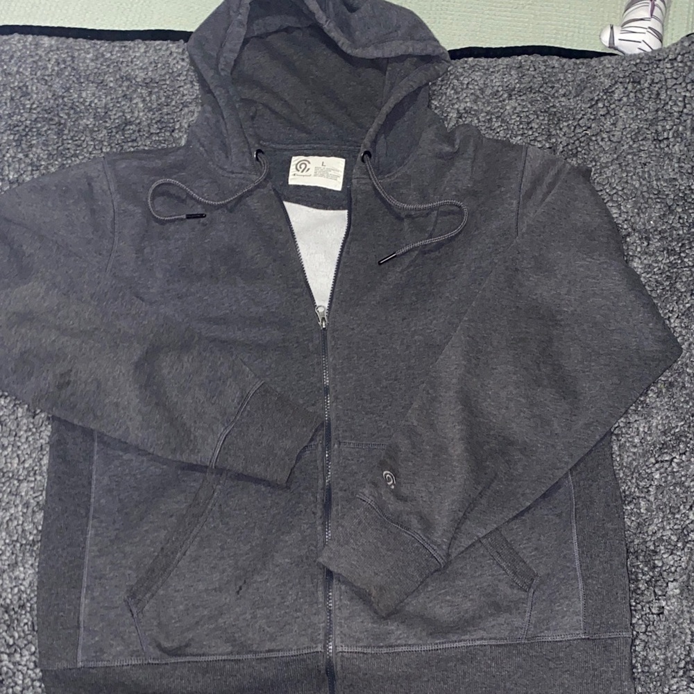 EUC Champion Dark Gray Men's Zip Up Sweater